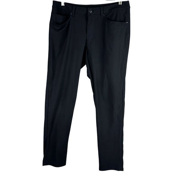 Lululemon ABC Pant Slim Warpstreme Black Men's Size 34 x 31 Excellent Condition - Picture 1 of 6